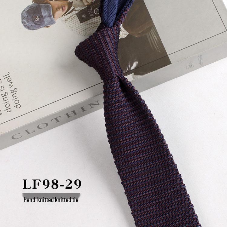 Stylish British Casual Slim Fit Knit Wool Tie, Unisex, 6cm Width.