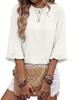 Women's Summer New Fashion Crew Neck Frill Sleeveless Blouse Top