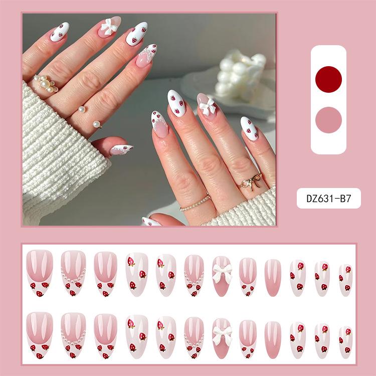 French Rhinestone Handmade Press-On Nail Tips