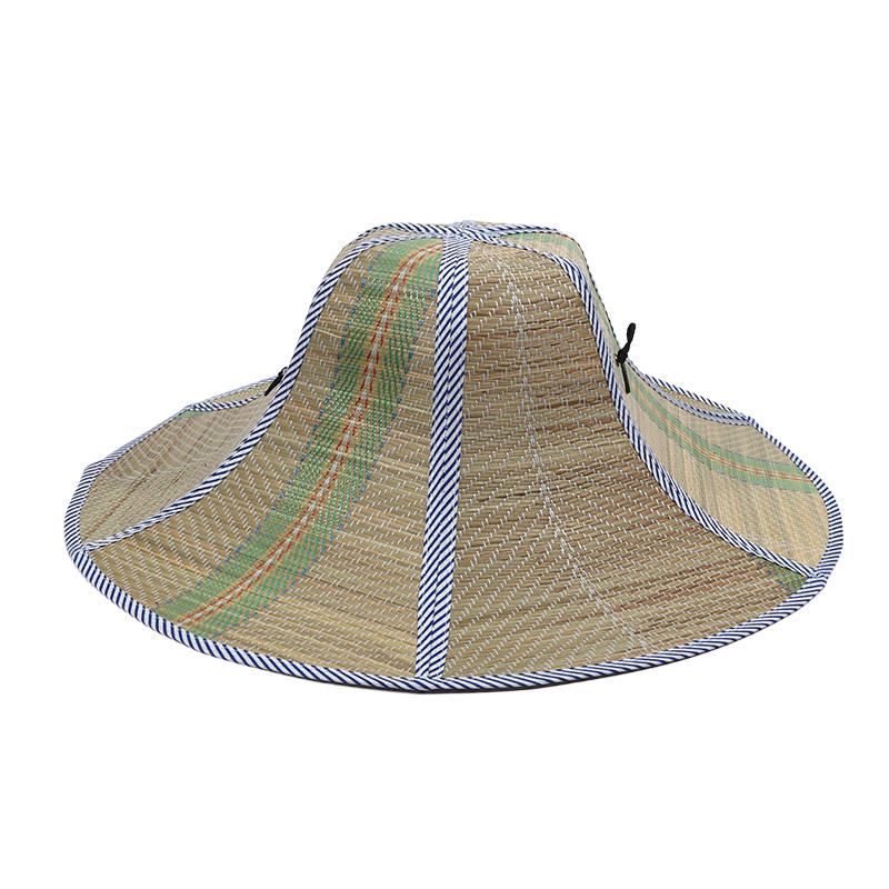 Men Fishing Sunshade Hats Women Foldable Straw Hat Rattan Anti-ultraviolet Fisherman's Cap Big Visors For Hiking Travel Camping