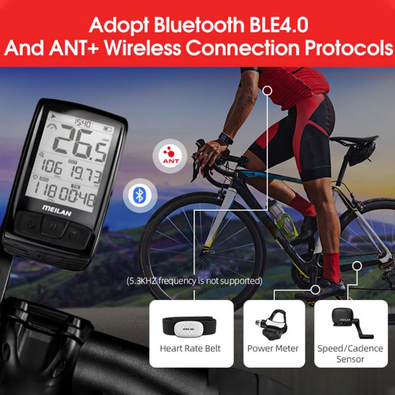 Meilan M4 BALDE Wireless Bicycle Speedometer Waterproof Bike Odometer Computer Training Cadence Speed Sensor Stopwatch Cycling