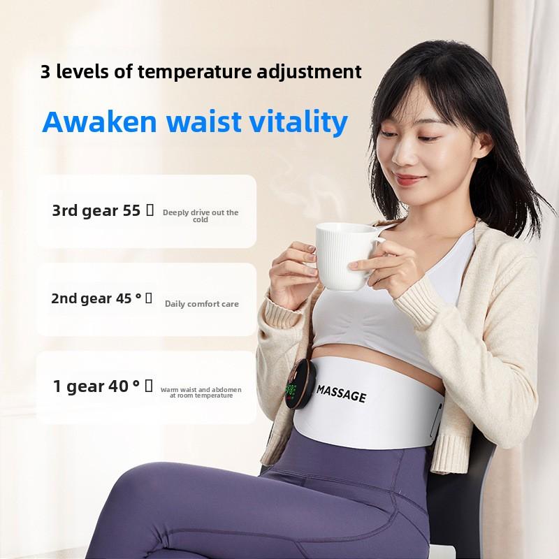 EMS Abdominal Massage Belt Micro-current Heating Abdominal Waist Massager To Relieve Fever Menstrual Palace Belt