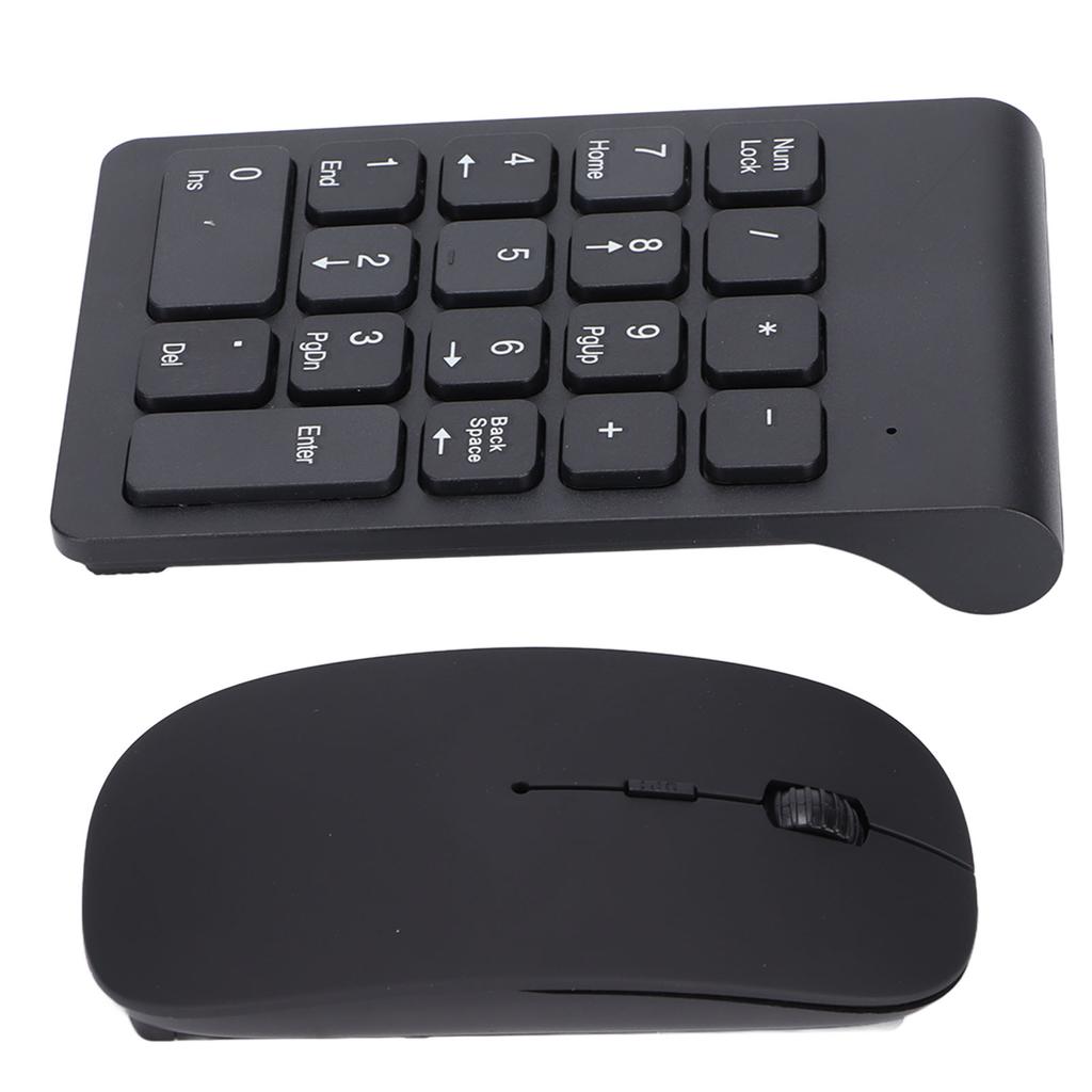 Number Pad Plug and Play 2.4GHz Wireless Technology 1200 DPI Sensitive Durable Number Pad Mouse Combo for Home Office