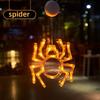 1 Set Halloween LED String Lights Pumpkin Spider Web Suction Cup Lamp Festival Party Hanging Decor for Haunted House