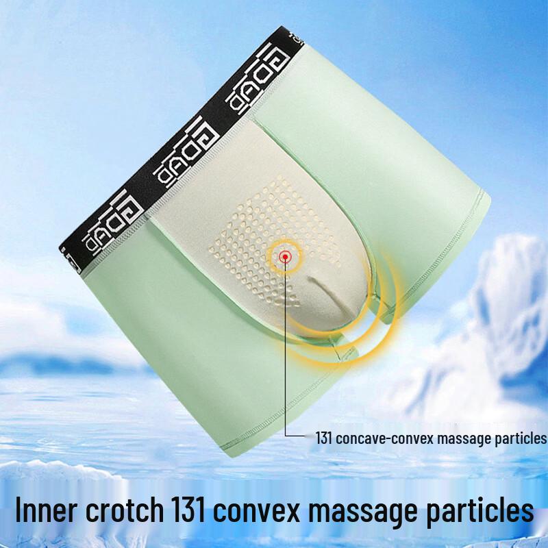 Men's Ice Silk Antibacterial Boxer Briefs 3-Pack