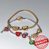 Romantic Heart Full Of Hearts Dangle Charm & Sparkling Rose In Bloom Beads For Copper Valentine'S Day Necklace Gift