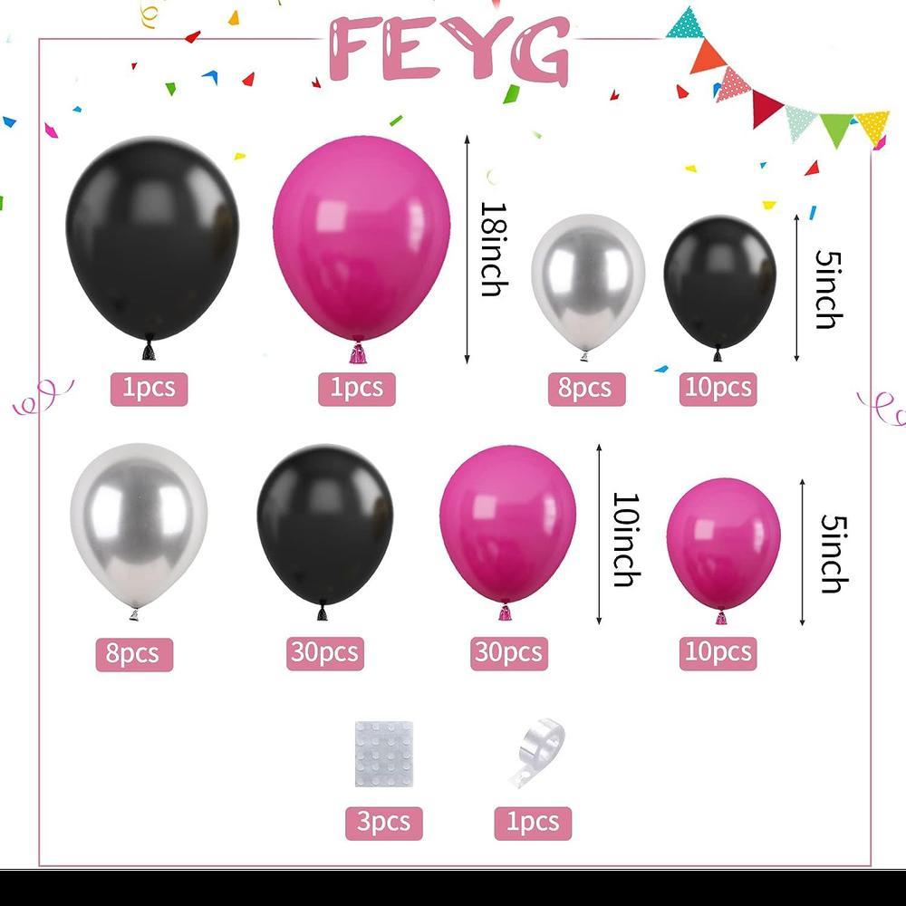 Black & Pink Party Decoration Balloons Macaroon Latex Balloons Wedding Party Balloon Birthday Party Decorations Kids Colorful Air Balls