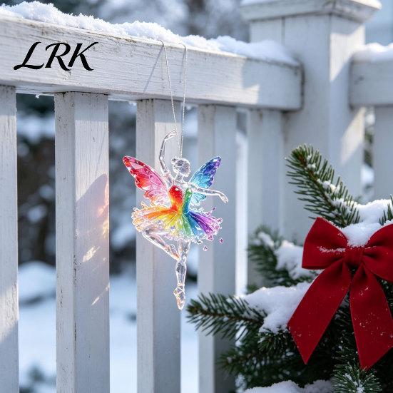 Fence Branch Decorations 2Pcs Glitter Ballet Girl Keychain, 2D Acrylic Hanging Pendant for Bag Backpack, Sparkling Personalized Gift Ideas Dancer Car