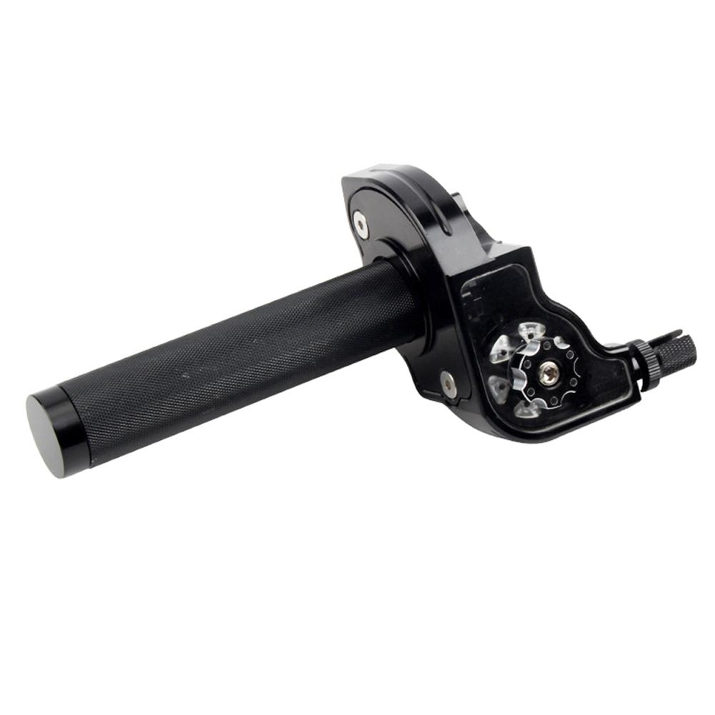 

Универсальные мотоциклетные мопедные скутерные велосипедные CNC регулируемые ручки газа с поворотным механизмом ручки руля для мопедного скутерного велосипеда M10*1.5 чёрный