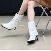 2025 Designer Women Boots Pointed Toe High Heels Sexy Shoes 2025 Brand Pumps Winter Woman Chelsea Boots Leather Shoes