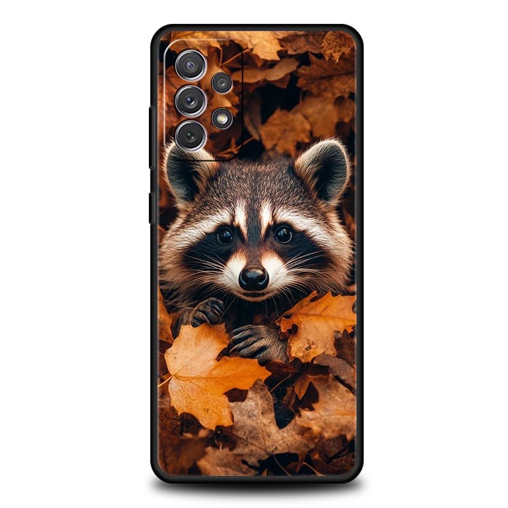 Phone Case For Samsung Galaxy A17 A15 A13 A51 A71 A41 A31 A21S A07 A03S A05 A35 A55 A23 A25 A33 A53 A73 5G Cover Raccoon