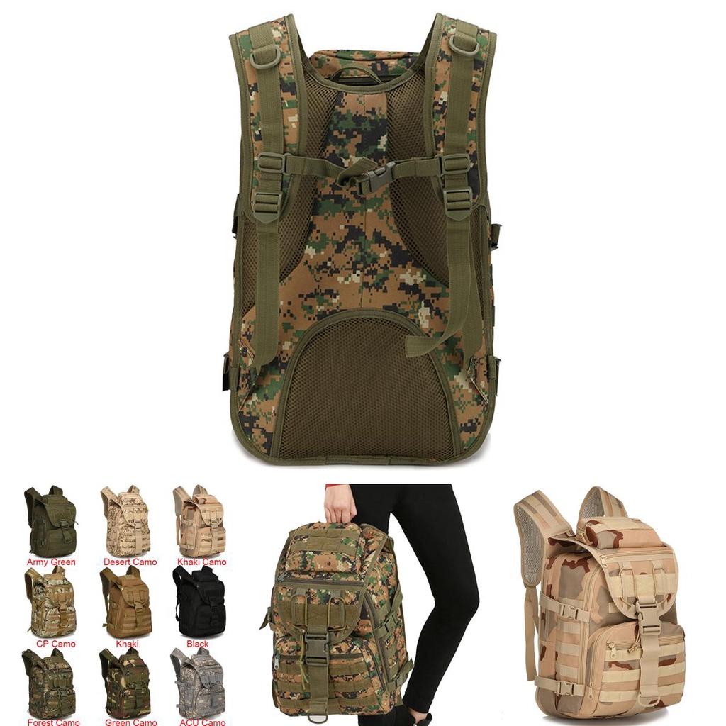 Durable 40l Outdoor Military Tactical Backpack With Adjustable Straps And Waist Protector