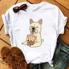 Funny Retro Casual Women's T-shirt Cute Women's Street Wear Panda Pattern Round Neck Short-sleeved Fashion Tea Print Aesthetic Clothing