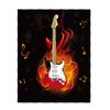 Popular Guitar Blanket Music Instrument Pattern Digital Printing Blanket Sofa Blanket