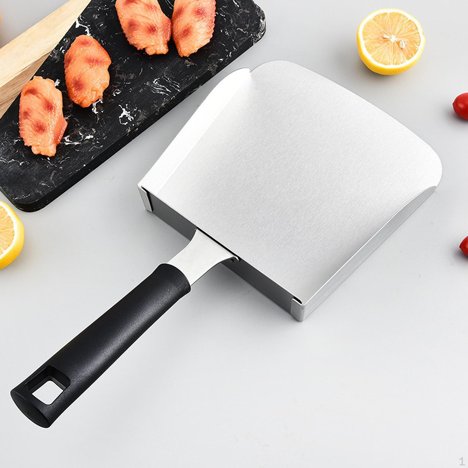 

Лопатка для барбекю из нержавеющей стали, многофункциональная, компактная, с удобной ручкой, для бургеров на свадьбу