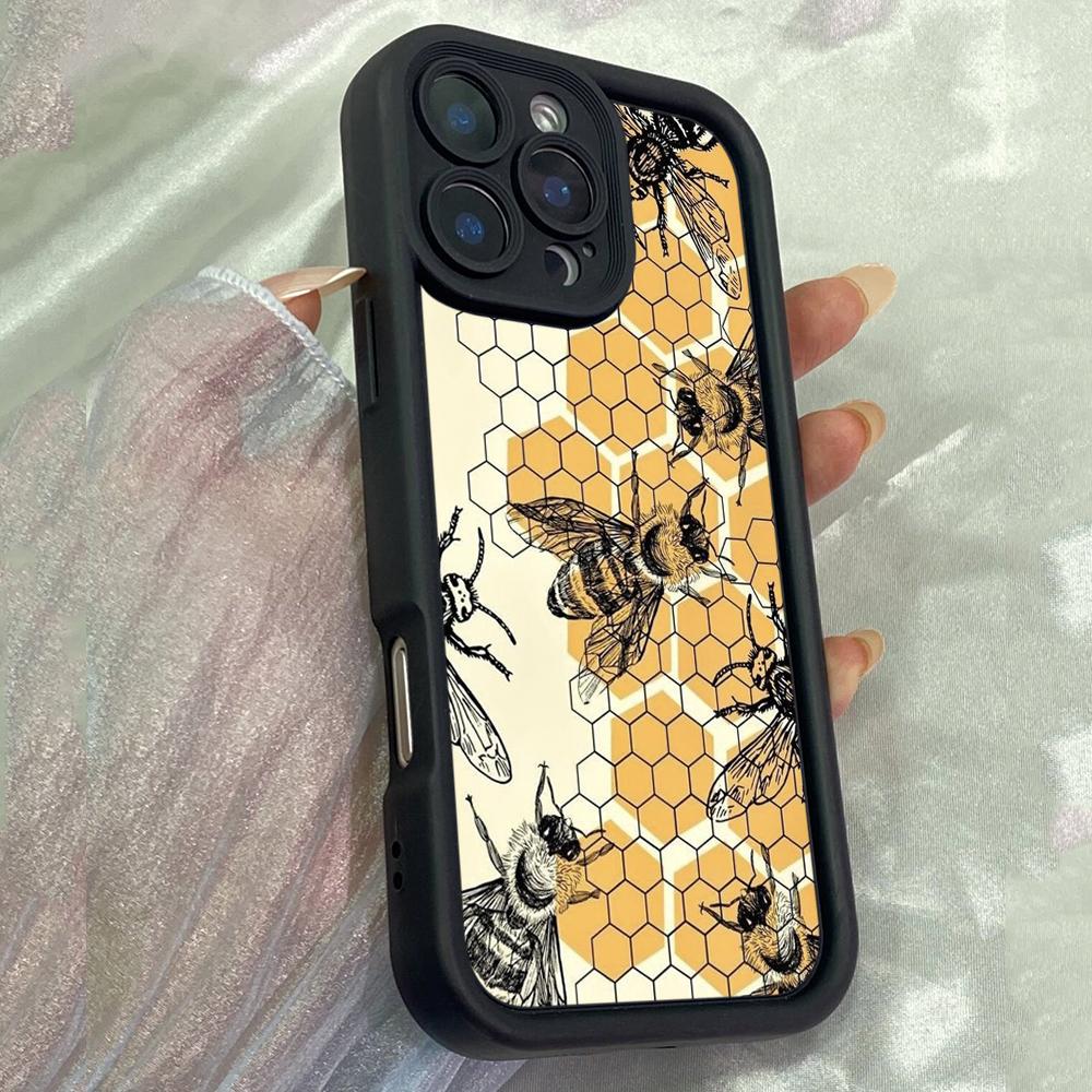 JT288 Honeycomb Art for iPhone 17 16 15 14 13 12 Pro Max Samsung S26 S25 Ultra A17 A16 A07 A56 A06 A15 Xiaomi 15T Redmi 15c Note 14 13 12 11 Soft Case