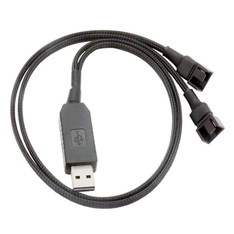 USB To 4Pin Boost Cable Converts 5V To 12V For PC Fan With PVC Material And Stable Power Output