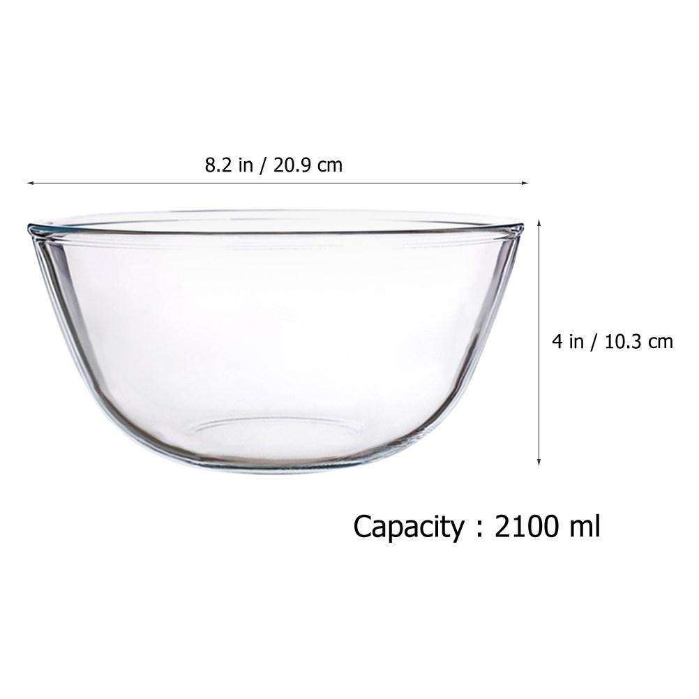

Premium Clear Glass Salad Bowl for Fruits Desserts Snacks Serving Bowl Smooth Surface Elegant Design Home Kitchen Decor