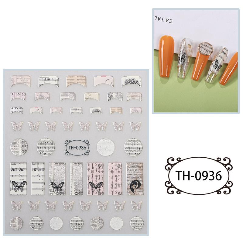 New Year Nail Art Stickers Bronzing Year of the Dragon Chinese Style Mahjong Cartoon Nail Stickers Decoration