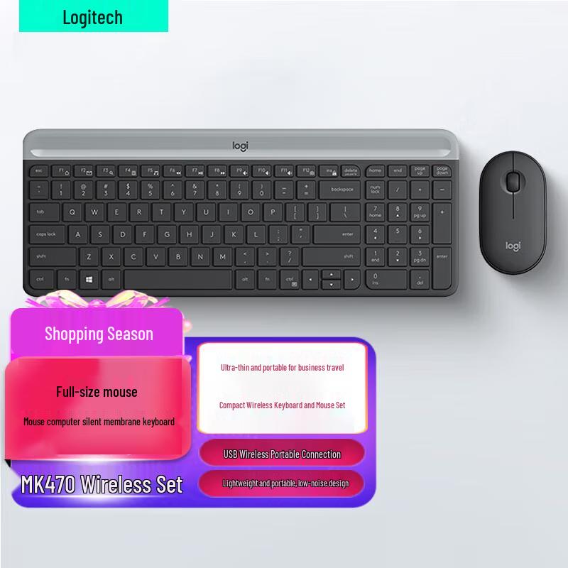 

Logitech MK470 Wireless Keyboard and Mouse Combo