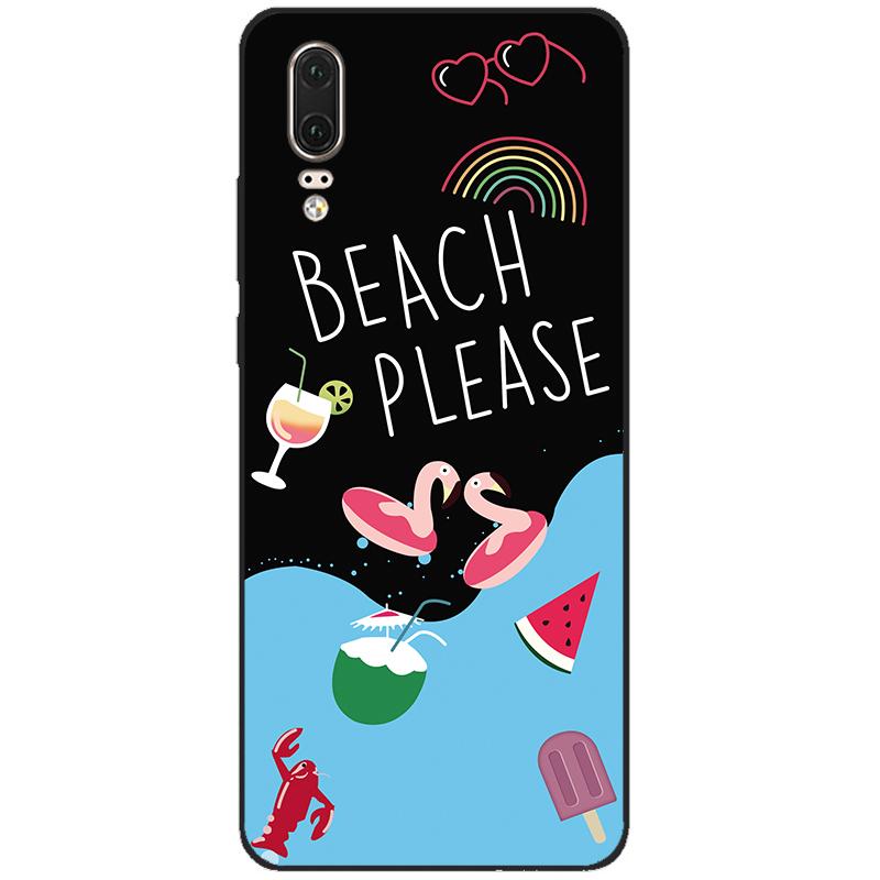 Phone Case For Huawei P20 P10 P9 P8 Lite 2017 Soft Silicone Cute Cat Painted Back Cover For Huawei P20 Pro P9 Lite Mini  Case P10 Lite