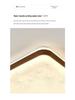 Zen Song Dynasty Walnut Solid Wood Ceiling Light with Fabric Shade