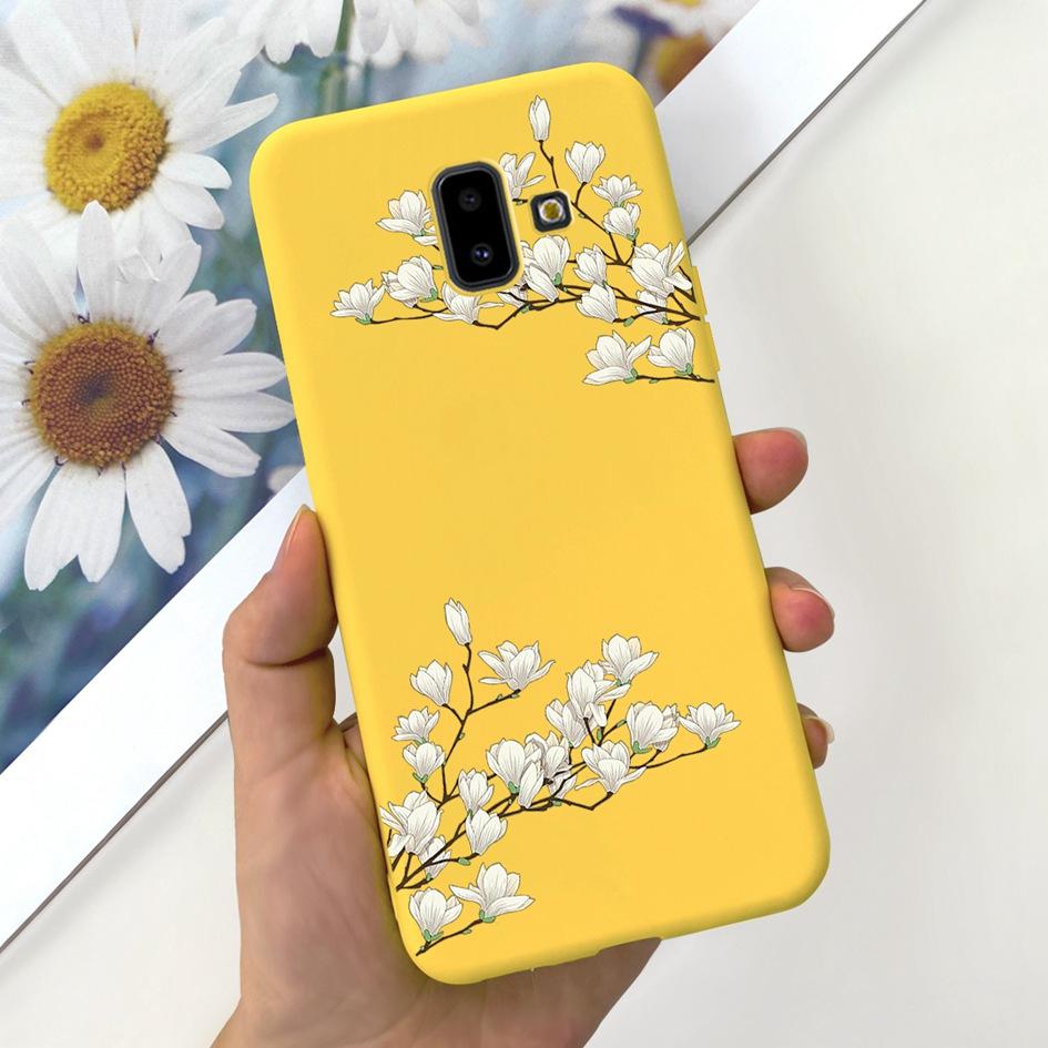 For Samsung Galaxy J4 J6 Plus 2018 Case Popular Flower Soft Silicone Phone Back Cover For Samsung J6Plus J4Plus J610F J415F Capa