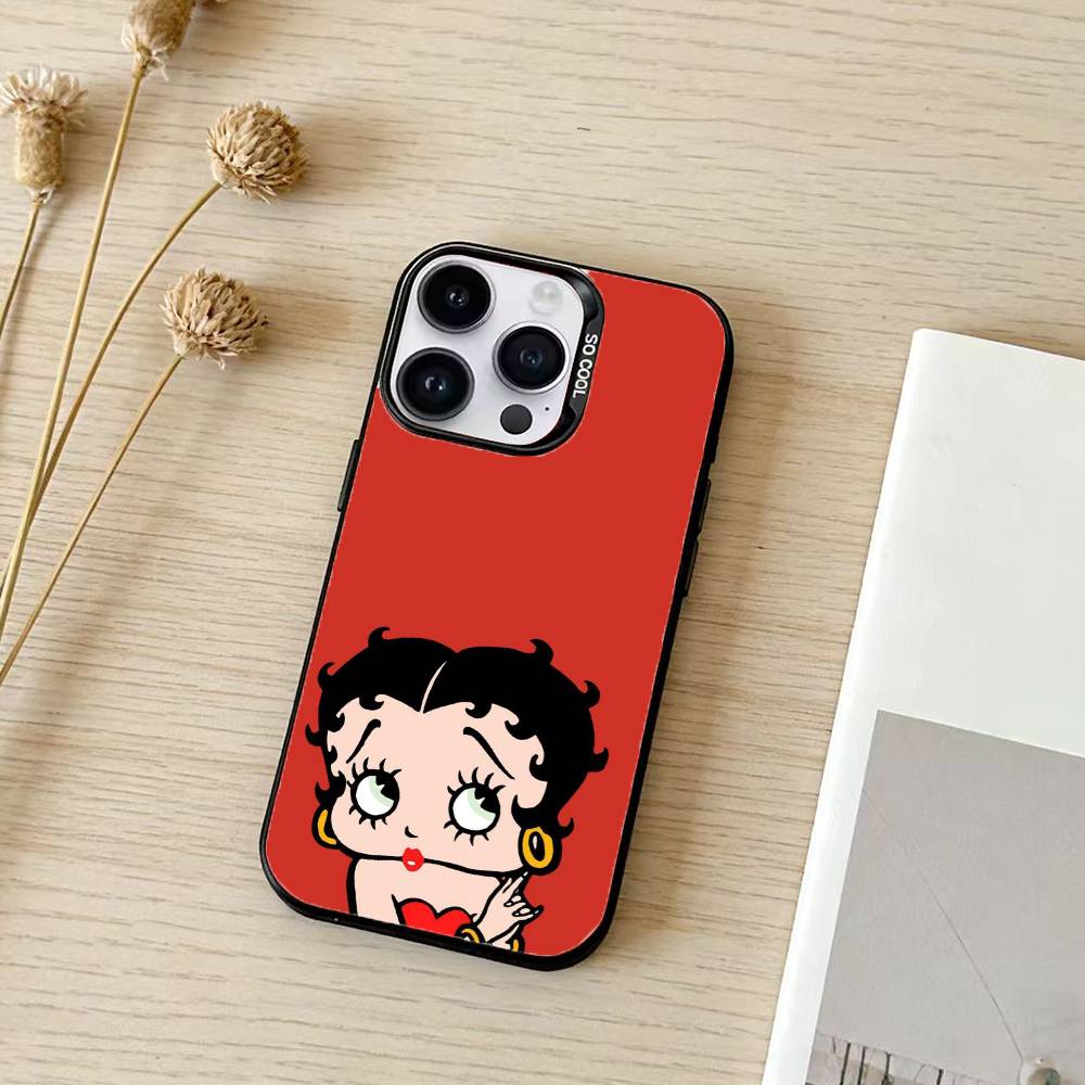 Betty HOT Boop Phone Case Color Silver Shell For IPhone 17 16 15 14 13 12 11 Pro Max Plus
