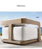 Rainproof Teak Outdoor Sofa – Solid Wood Garden, Courtyard, Balcony & Hotel Furniture