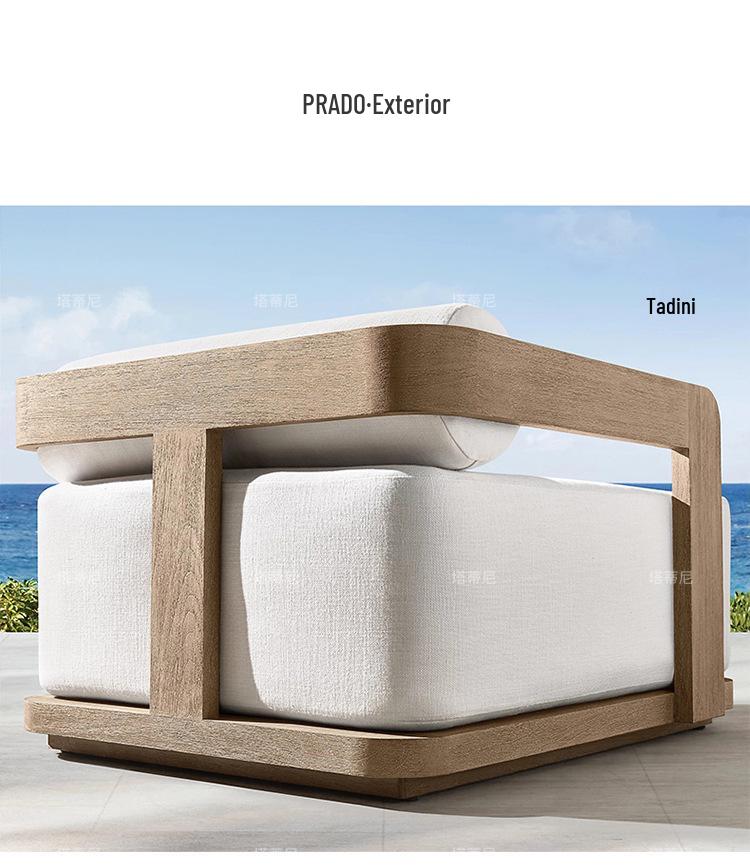 Rainproof Teak Outdoor Sofa – Solid Wood Garden, Courtyard, Balcony & Hotel Furniture