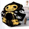 1PC Bendy and the Ink Machine Automatic Folding Umbrella - Compact 8-Rib Design, Durable Plastic & Iron, Daily Use F010613