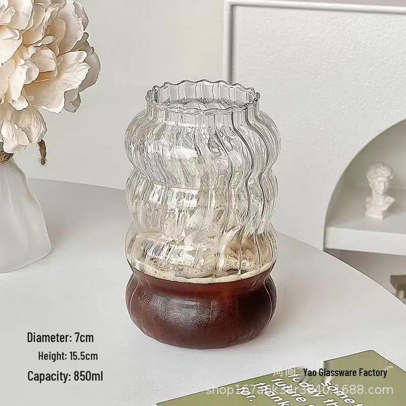 Caterpillar Cloud Glass Cup with Straw - For Hot & Cold Drinks 401-500ml