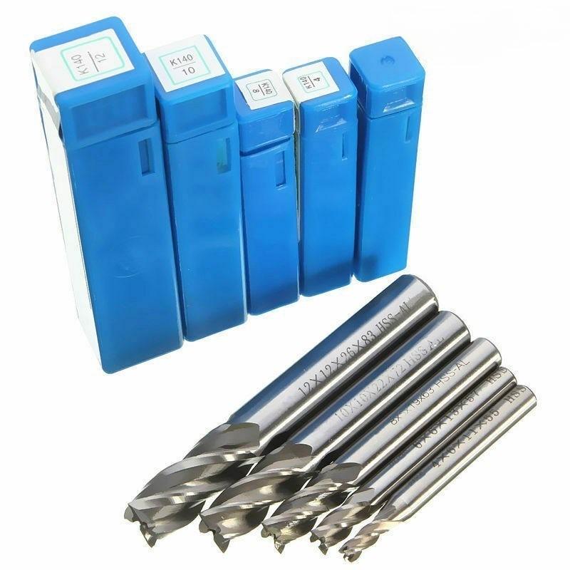 10PCS Set Combined HSS End Mill 4 Flutes High Speed Steel Milling Cutter 1.5mm - 12mm CNC Metal Milling Tools Set