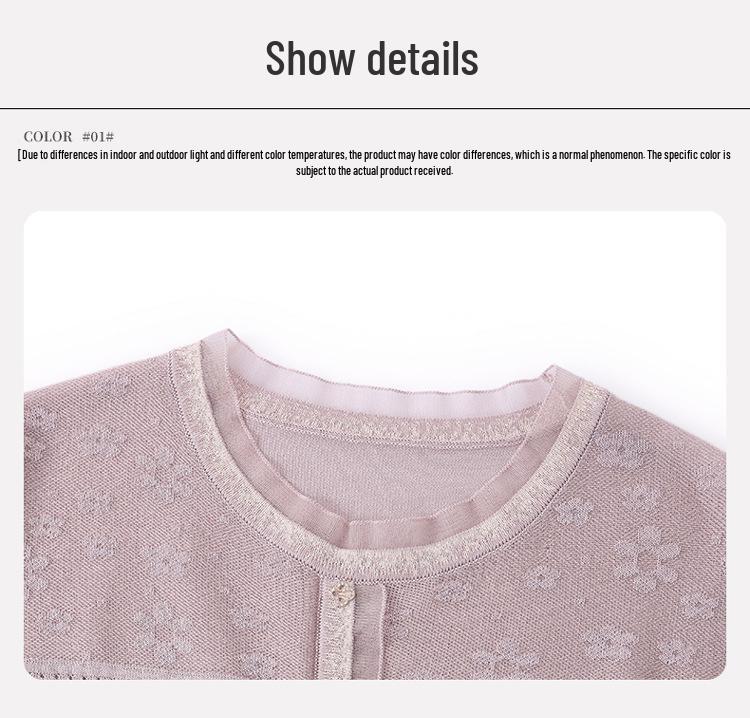 Mom's Summer Knit Loose Short-Sleeve Top for Mature Women 2026