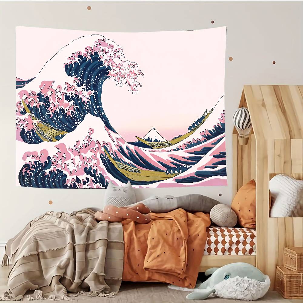 

Japanese Art Kanagawa Customizable Tapestries Tapestries Of Various Styles, Anime-themed Wall Hangings, Celebrity Photo Printing 50x70cm