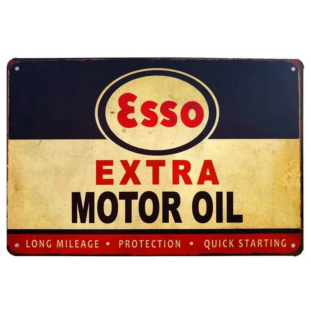 Metal Tin Signs Extra Motor Oil Wall Decoration Plaque Vintage Art Poster Iron Painting for Man Cave Home Cafe Garden Club Bar