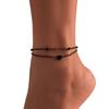 Double Layer Heart Anklet for Women - Simple Beach Fashion Foot Jewelry with Personalized Metal Chain
