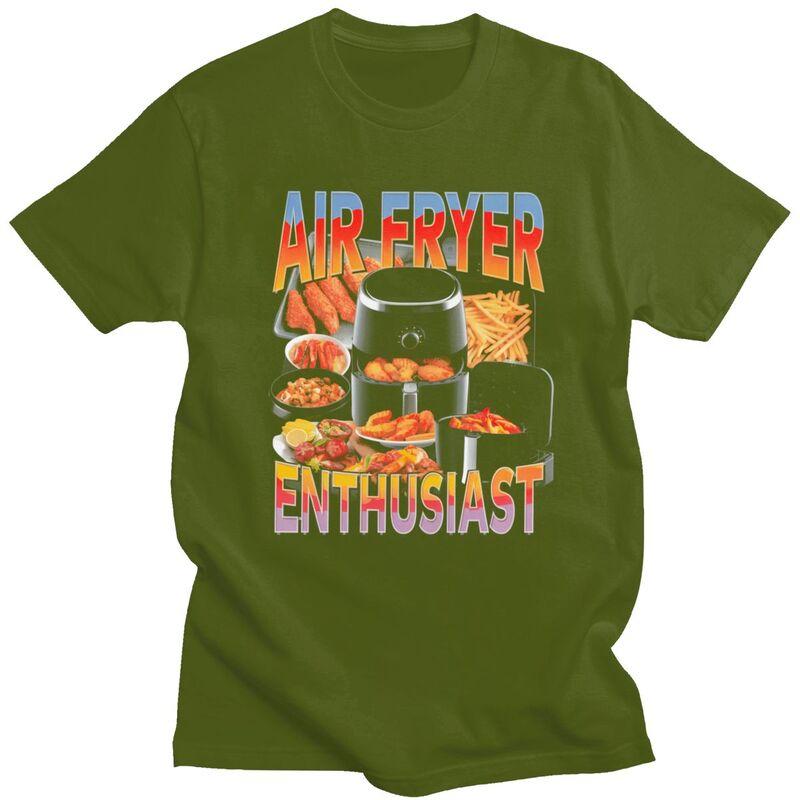 Air Fryer Meme Funny Cooking Design T Shirt Unisex Short Sleeves Awesome Tee Shirt Summer Style Loose Fit 100 Cotton Tee Tops