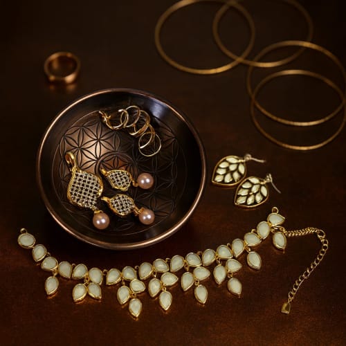 9cm Copper Flower of Life Plate, Small Dish, Trinket Holder, Saucer, Incense Burner, Incense Holder, Stick Incense, Palo Santo, White Sage, Candle Bas