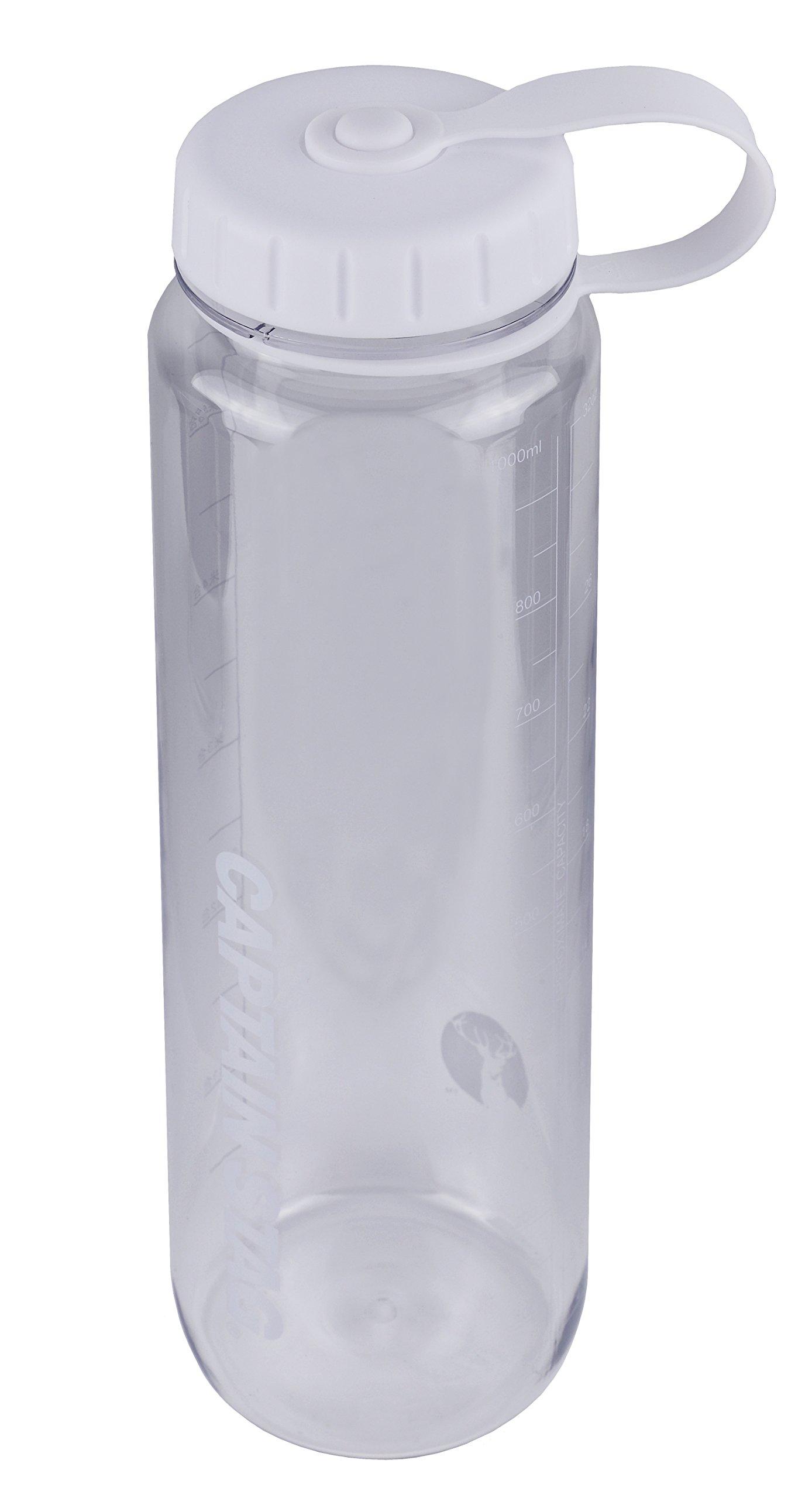 

Captain Stag (CAPTAIN STAG) Water Bottle, Sports Bottle, 1000ml, Direct Drinking, with Rice Graduations, 6-cup Capacity, White, UE-3395