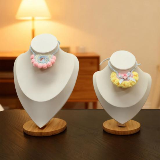 Knitted Cat Bib Adjustable Cute Pet Bib Soft Breathable Pet Bib with Bow Flower for Cats And Small Dogs Photo Prop