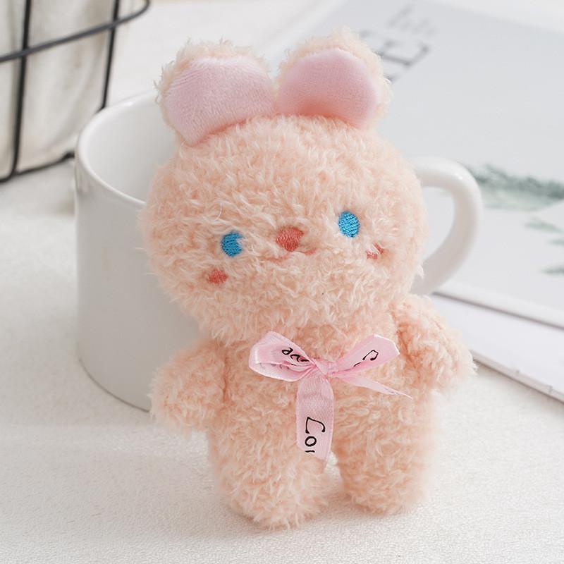 Charming Soft Plush Rabbit Keychain With Bow For Girls Ideal For Bags And Presents