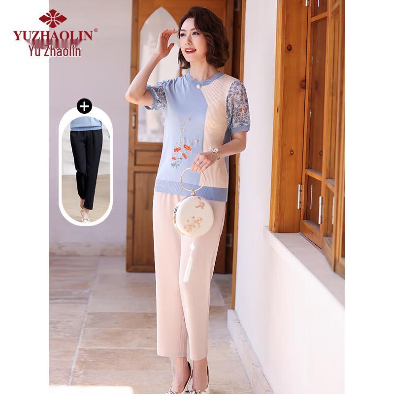 

Yuzhaolin Women s Summer Knitted Short Sleeve Set XL