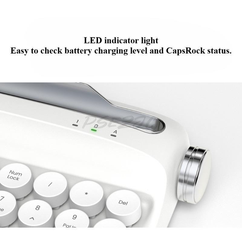B309 Bluetooth Retro Wireless Keyboard Suitable for Laptops Tablets Mobile Phones Charging Models Dual-mode