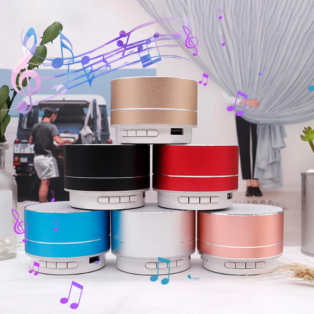 Mini BT Speaker With 7-Color Lights Small Wireless Speaker Portable USB Rechargeable Speaker for Travel Outdoors Home Office