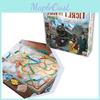 Inspirowana stylem vintage gra planszowa Ticket To Ride Europa z ilustracjami o wysokim stopniu szczegółowości