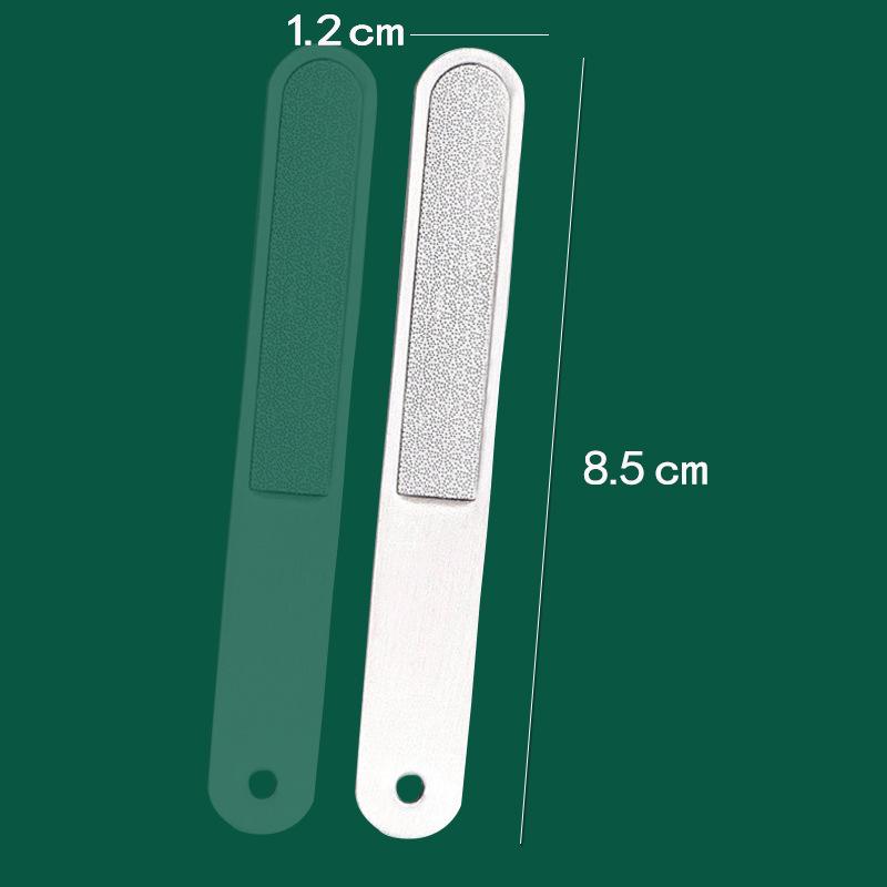 Ultra-Thin Stainless Steel Nail Art File - Straight Strip for Polishing and Shaping