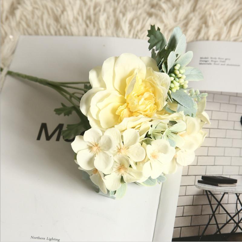 Artificial Flowers Cheap Fake Peony Bridal Holding Plants Vases Table Setting Home Room Decora Accessories Festival Crafts Gifts