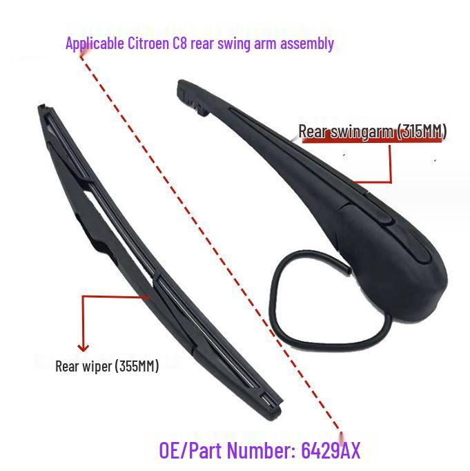 

Rear Window Wiper Arm & Blade Assembly for Citroen C8 (2002-2014) - OE: 6429AX Rear Blade (Excludes Arm)