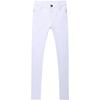 Candy-Colored Women's Mid-Waist Skinny Jeans: Sexy, Stretchy, Versatile Denim Pants In Solid White